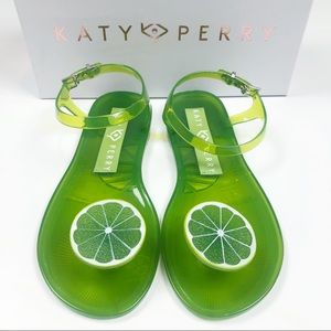 Katy Perry Lime Jelly Geli Fruit Sandals Scented 6